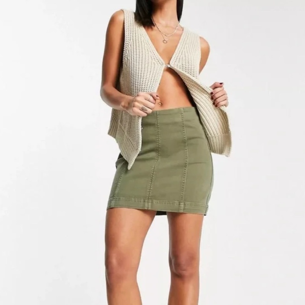 Olive Green Women's Skirt